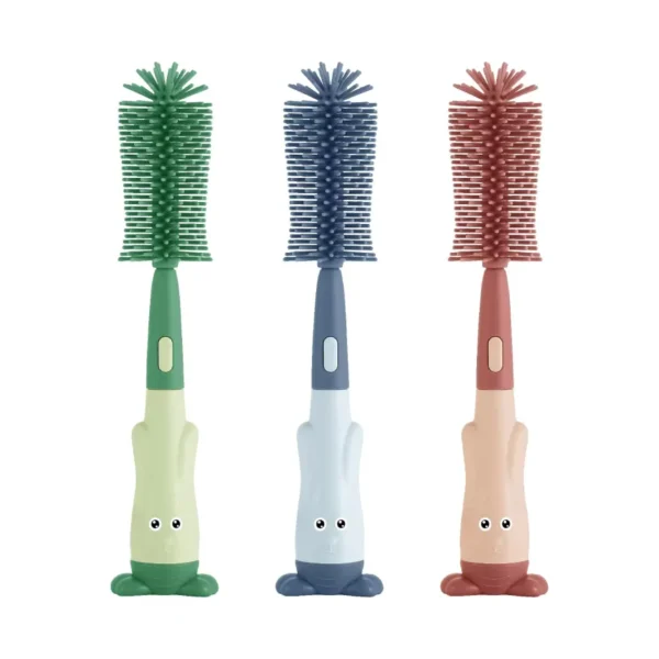 ৩-ইন-১ ফিডার বোতল ক্লিনিং সিলিকন ব্রাশ | 3-in-1 Feeder Bottle Cleaning Silicone Brush